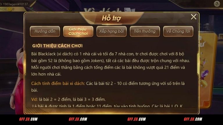 Chi tiết luật chơi bài Xì Dách 6FF đơn giản
