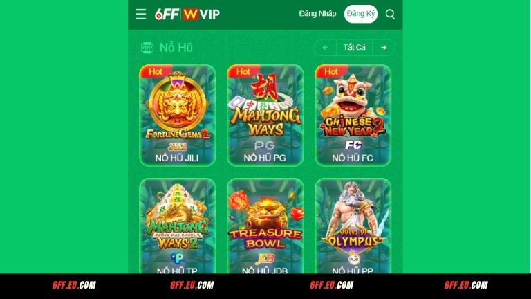 Nổ hũ – sảnh cược tâm đắc của 6FF