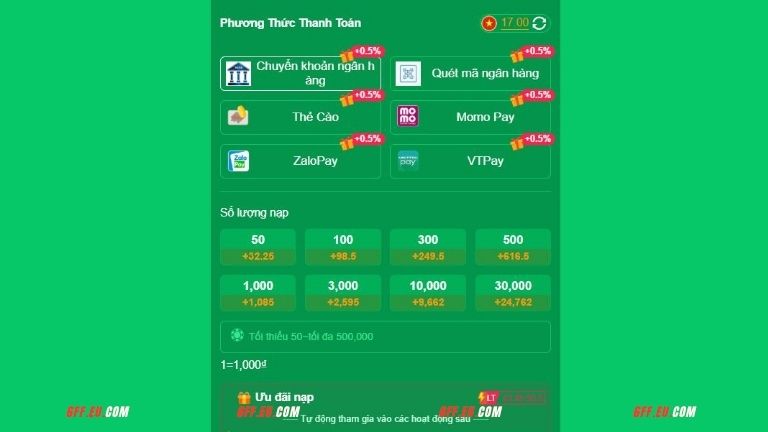 Ưu điểm khi chọn phương thức thanh toán 6FF